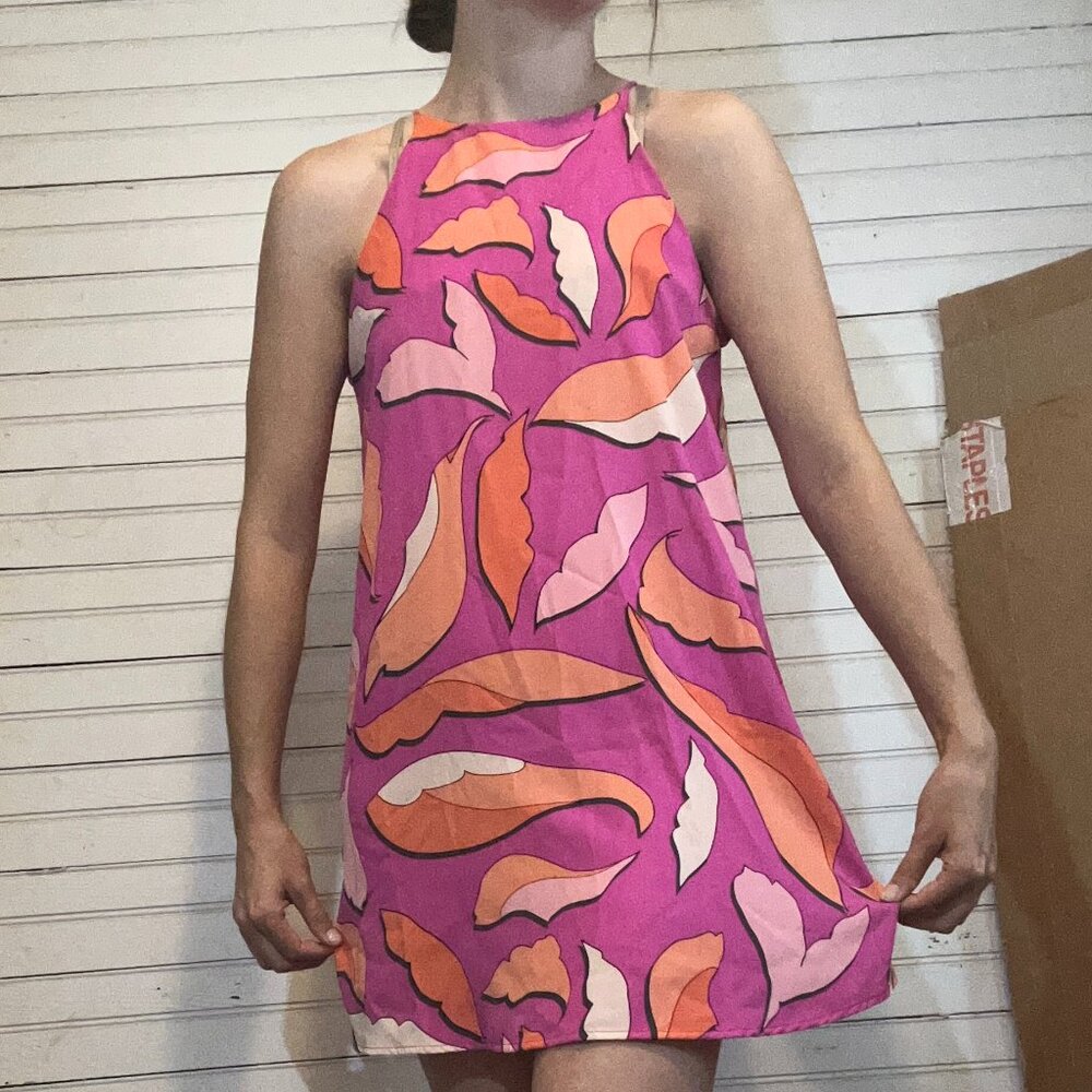 Small KLD high neck thin strap party mini dress